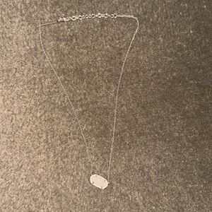 Kendra Scott pink pendant necklace silver jewelry